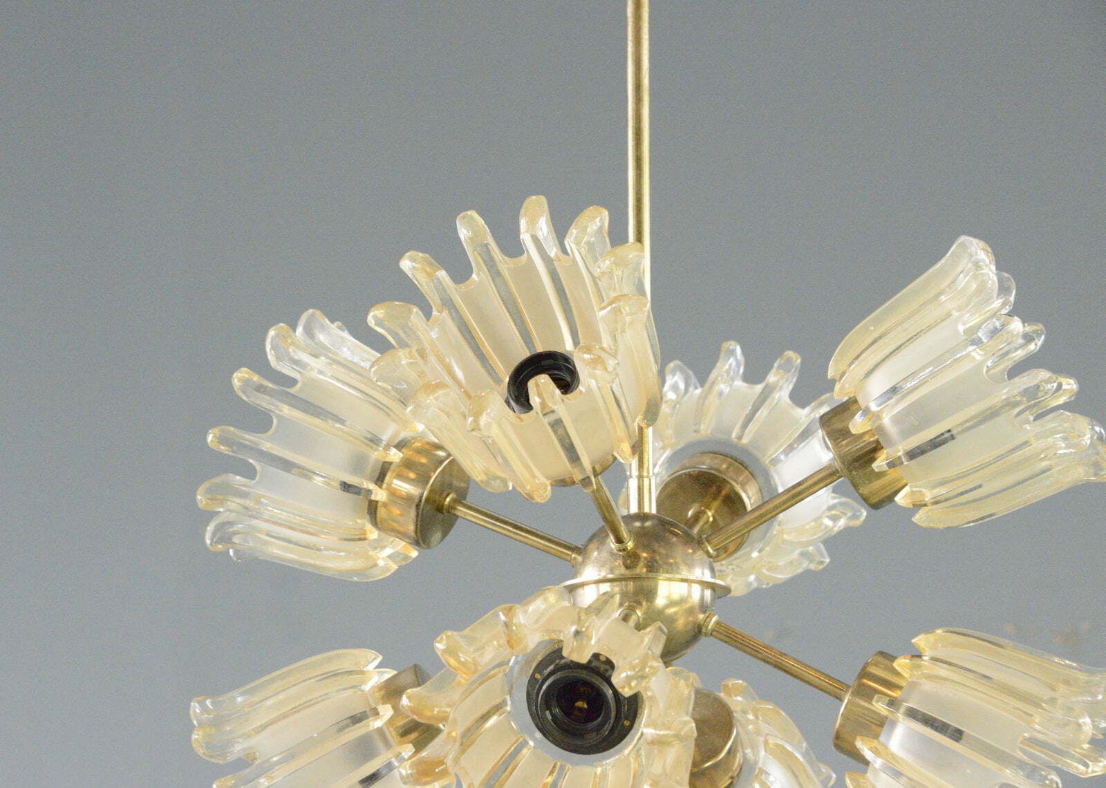 Mid Century Chandelier By Leclaire & Schäfer Circa 1960s photo Lighting