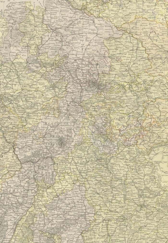 Antique Map Of The German Empire (West Sheet), 1882 photo furniture