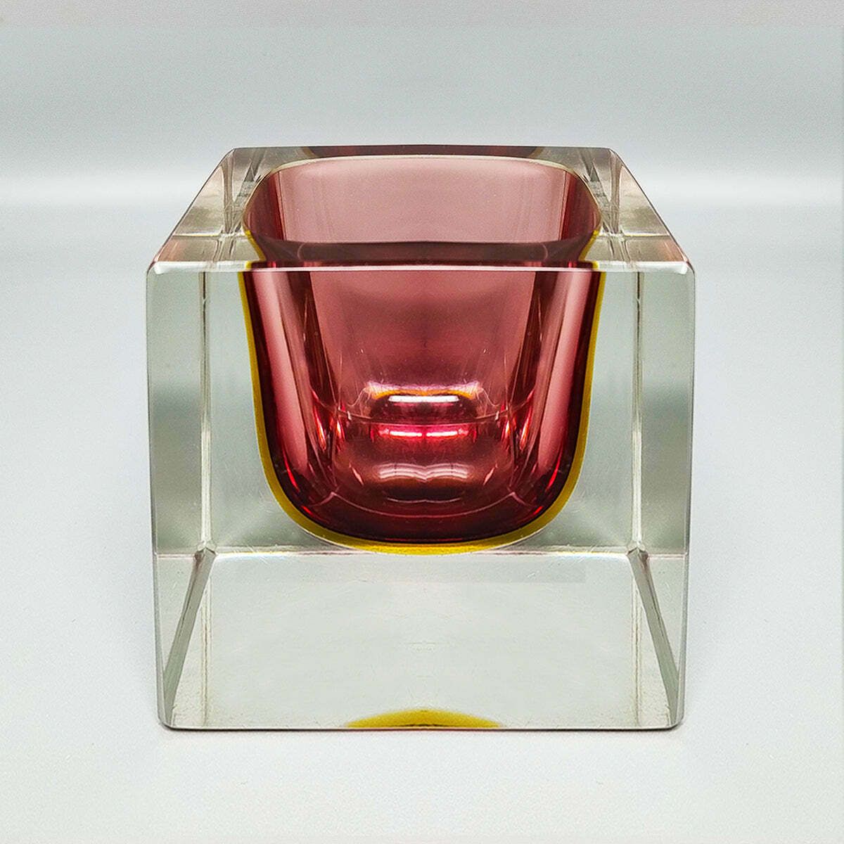 1960s Stunning Large Murano Pink Ashtray Or Catch All By Flavio Poli For Seguso photo Home Decor