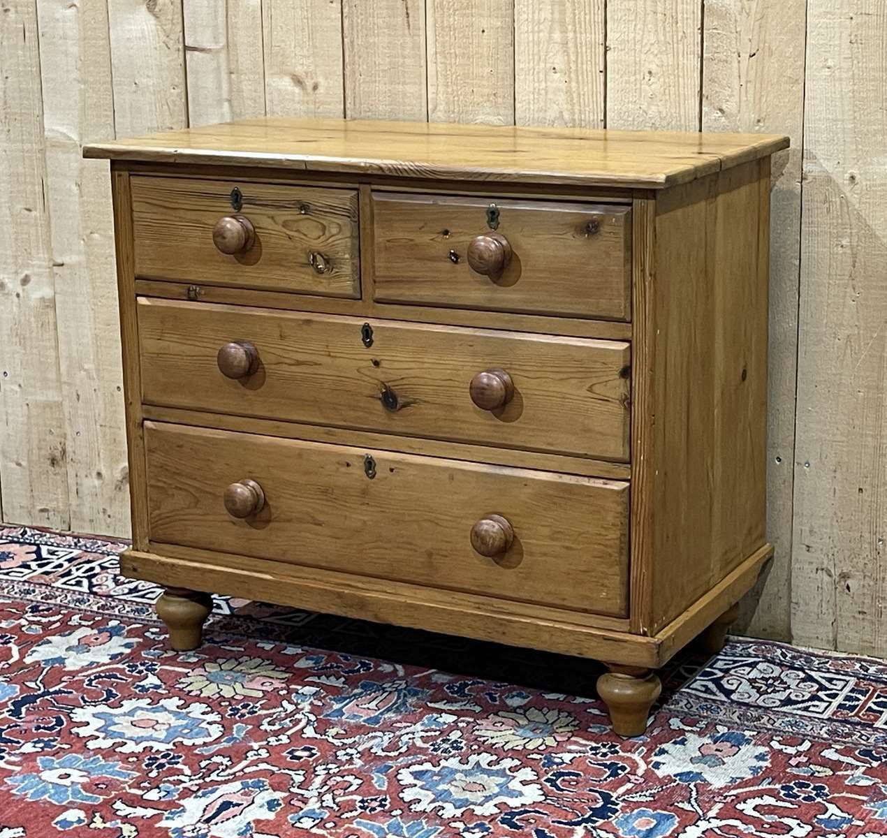 English Chest Of Drawers In Fir From The End Of The 19th Century photo buy