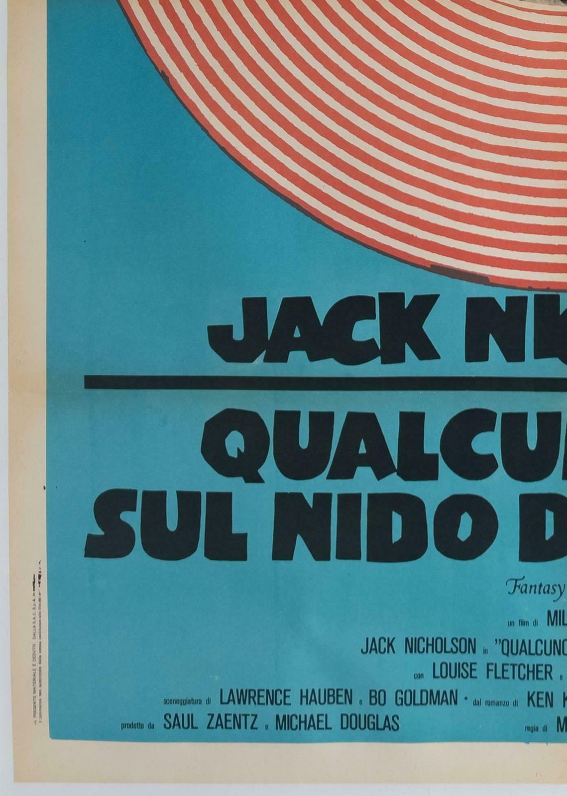 One Flew Over The Cuckoo's Nest R1970s Italian 2 Foglio Film Poster photo 1625.0