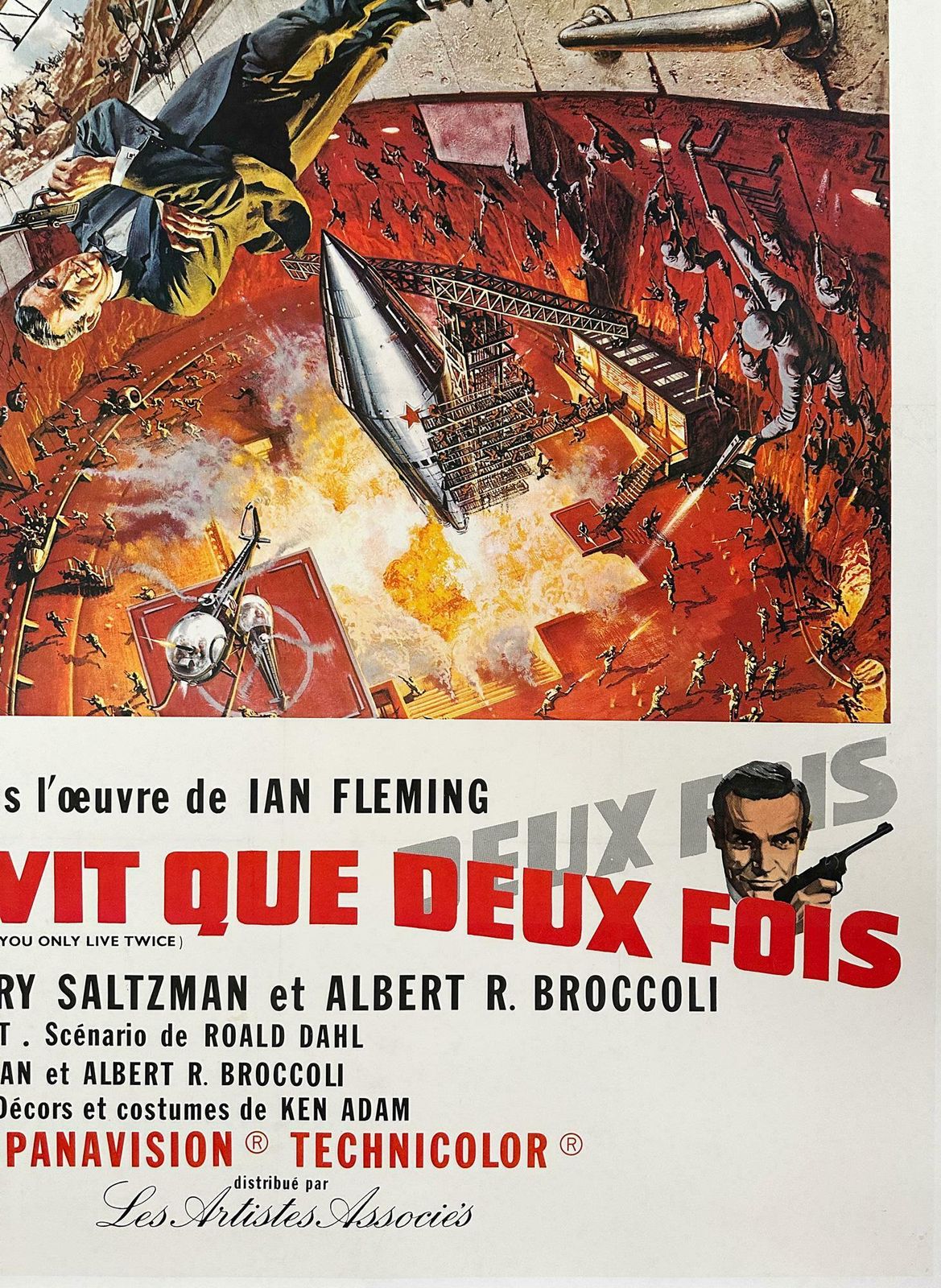 You Only Live Twice Original French Film Movie, Poster, Frank Mccarthy, 1967 photo vinterior