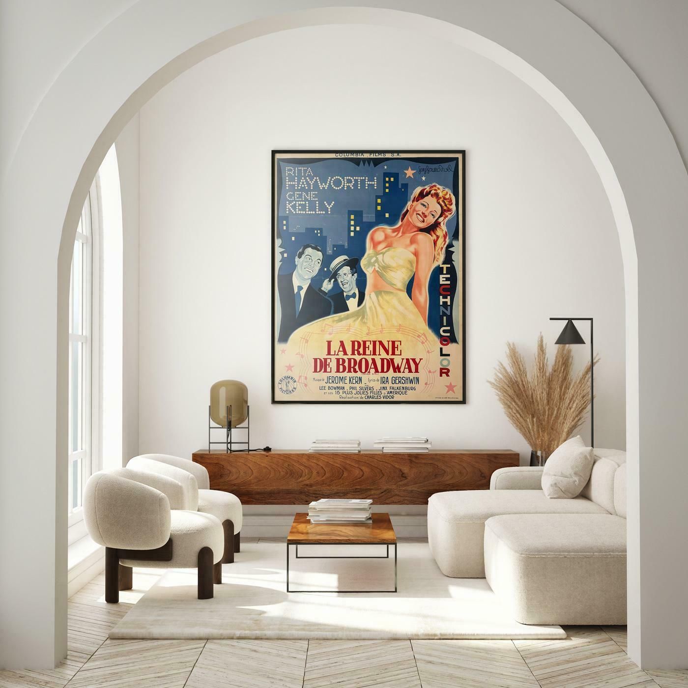 Cover Girl 1947 French Grande Film Movie Poster, Guy Gerard Noel photo furniture