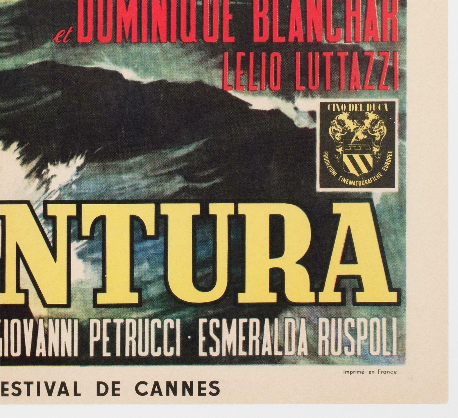 L'avventura 1960 French Moyenne Film Poster, Carlantonio Longi photo vintage