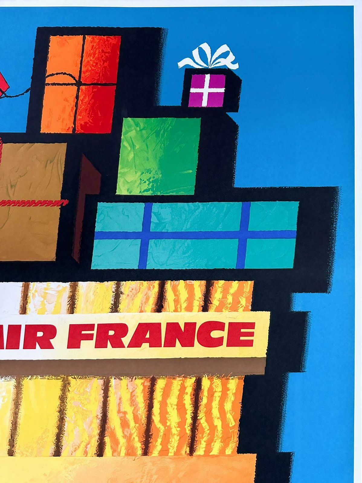 Air France 1962 Airline Advertising Poster, Nathan photo Art