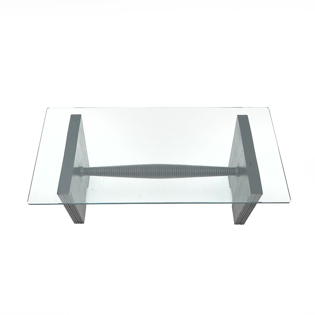 Coffee Table With Glass Top And Black Stained Wood Structure, 1930s photo Furniture
