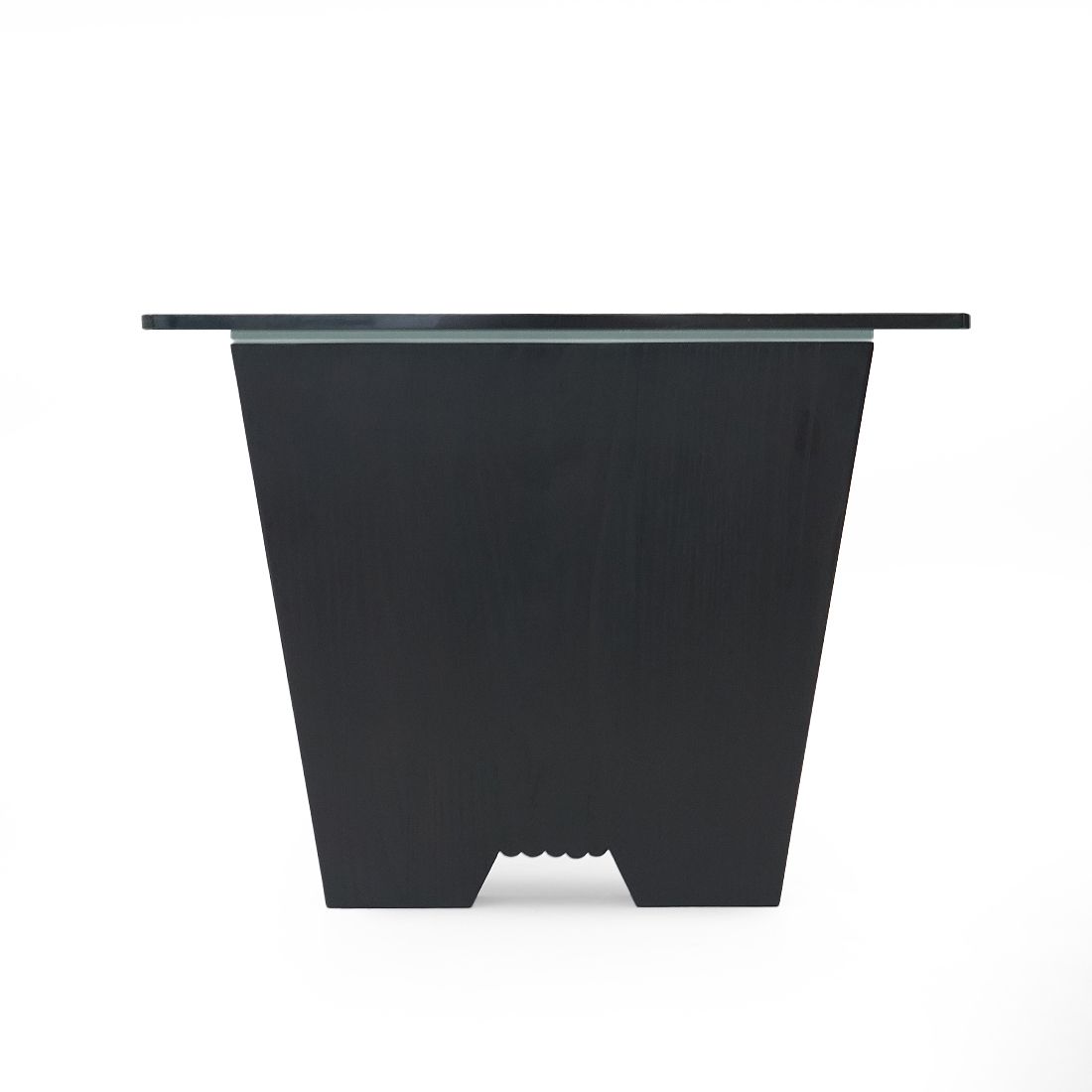 photo for sale Coffee Table With Glass Top And Black Stained Wood Structure, 1930s