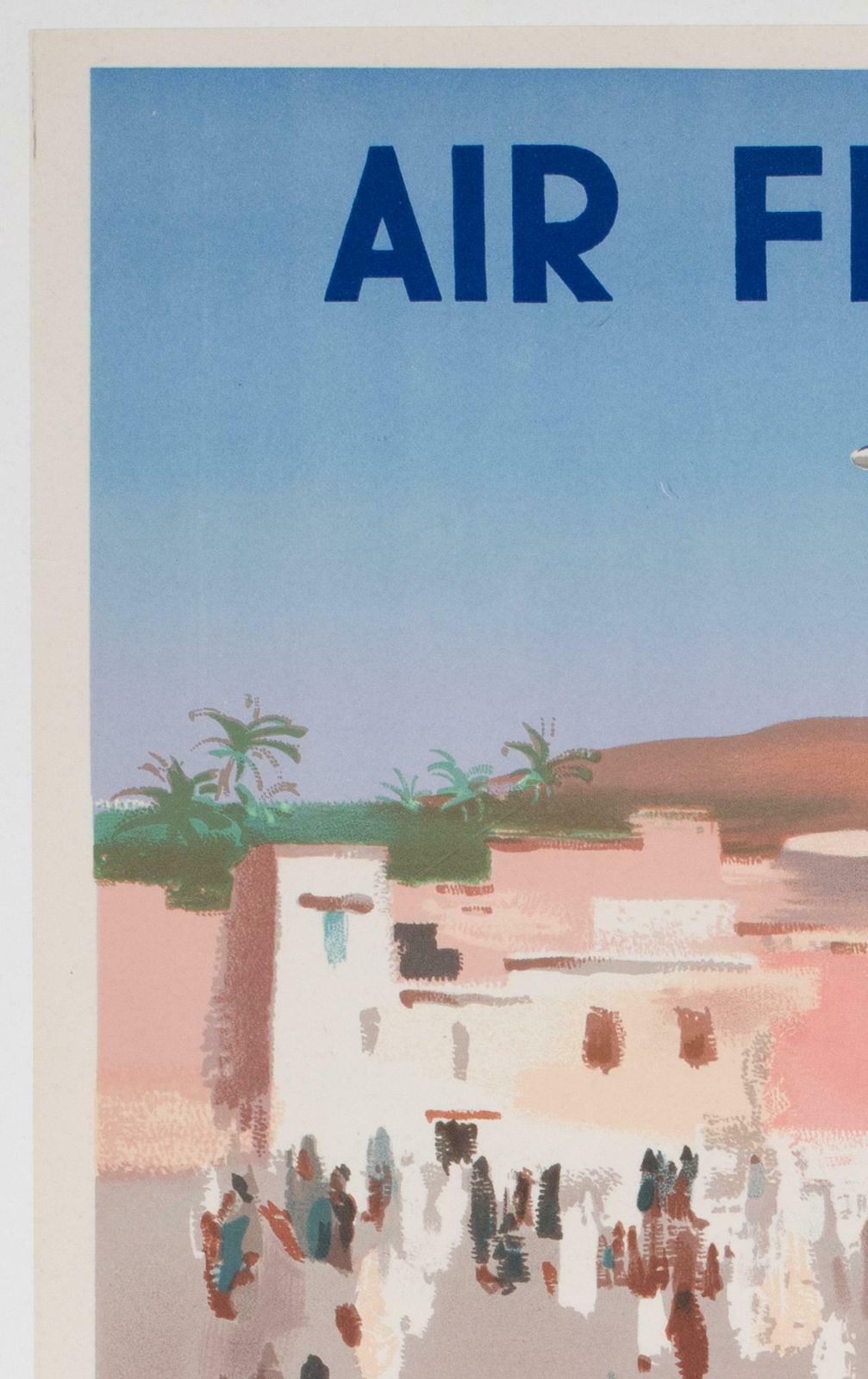 Air France Afrique Du Nord 1950 Travel Airline Advertising Poster, Jean Even photo for sale