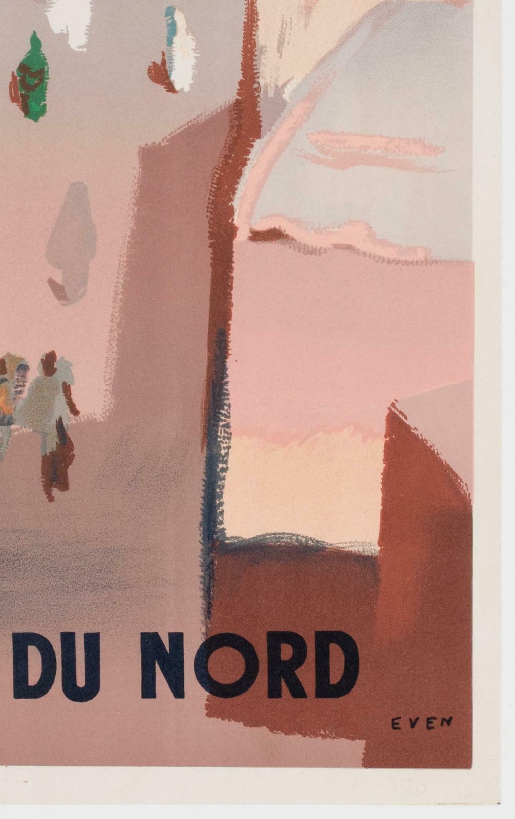 Air France Afrique Du Nord 1950 Travel Airline Advertising Poster, Jean Even photo vinterior