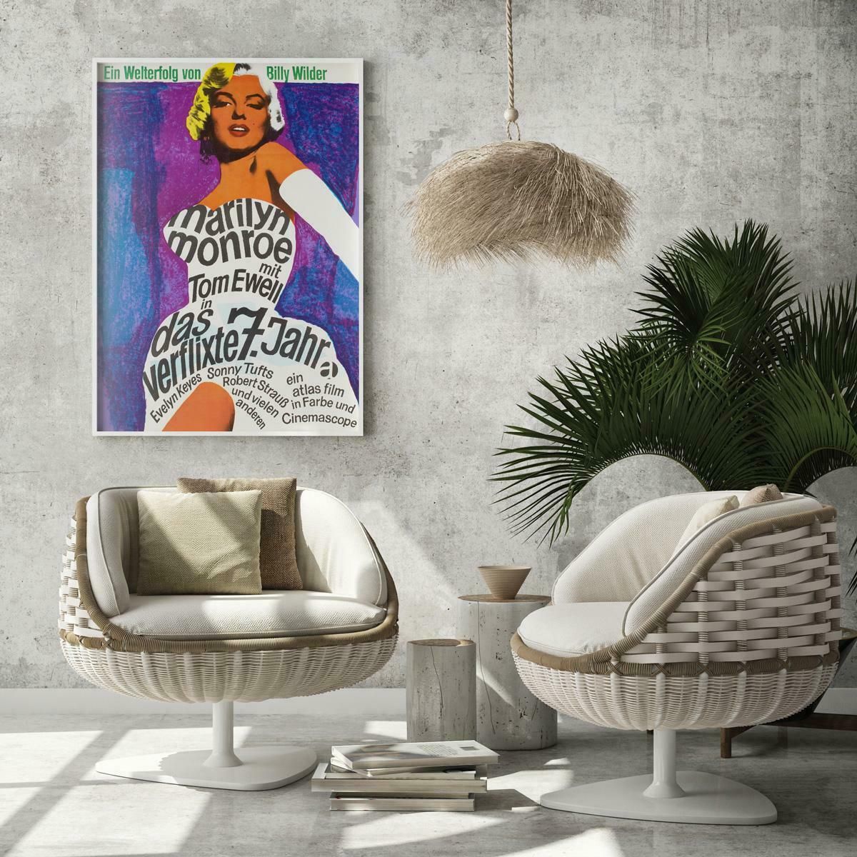 The Seven Year Itch R1966 German A1 Film Poster, Fischer Nosbisch photo furniture