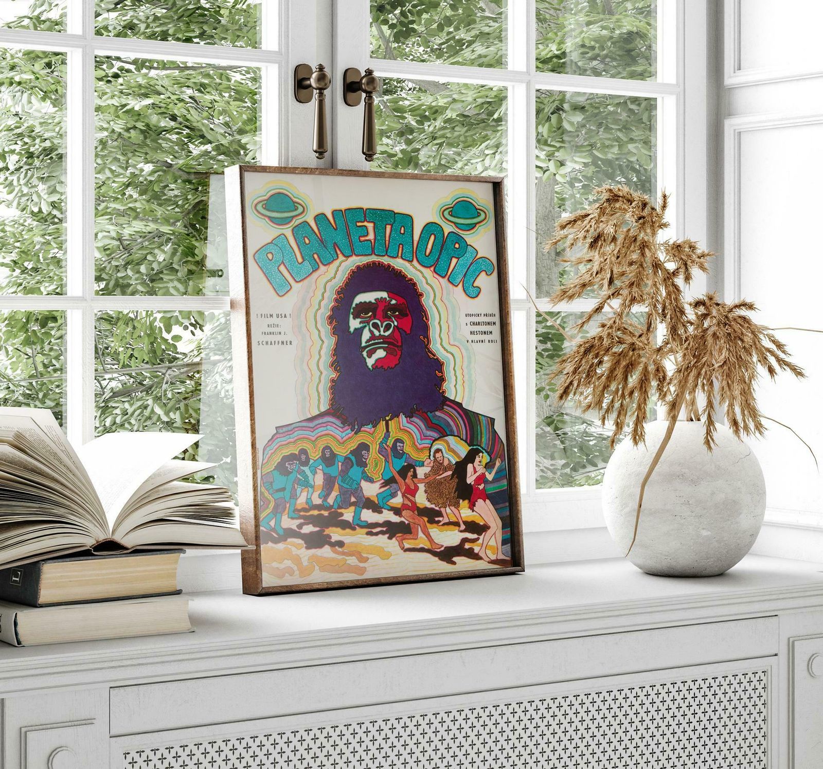 Planet Of The Apes Original Czech Film Poster, Vratislav Hlavatý, 1970 photo furniture