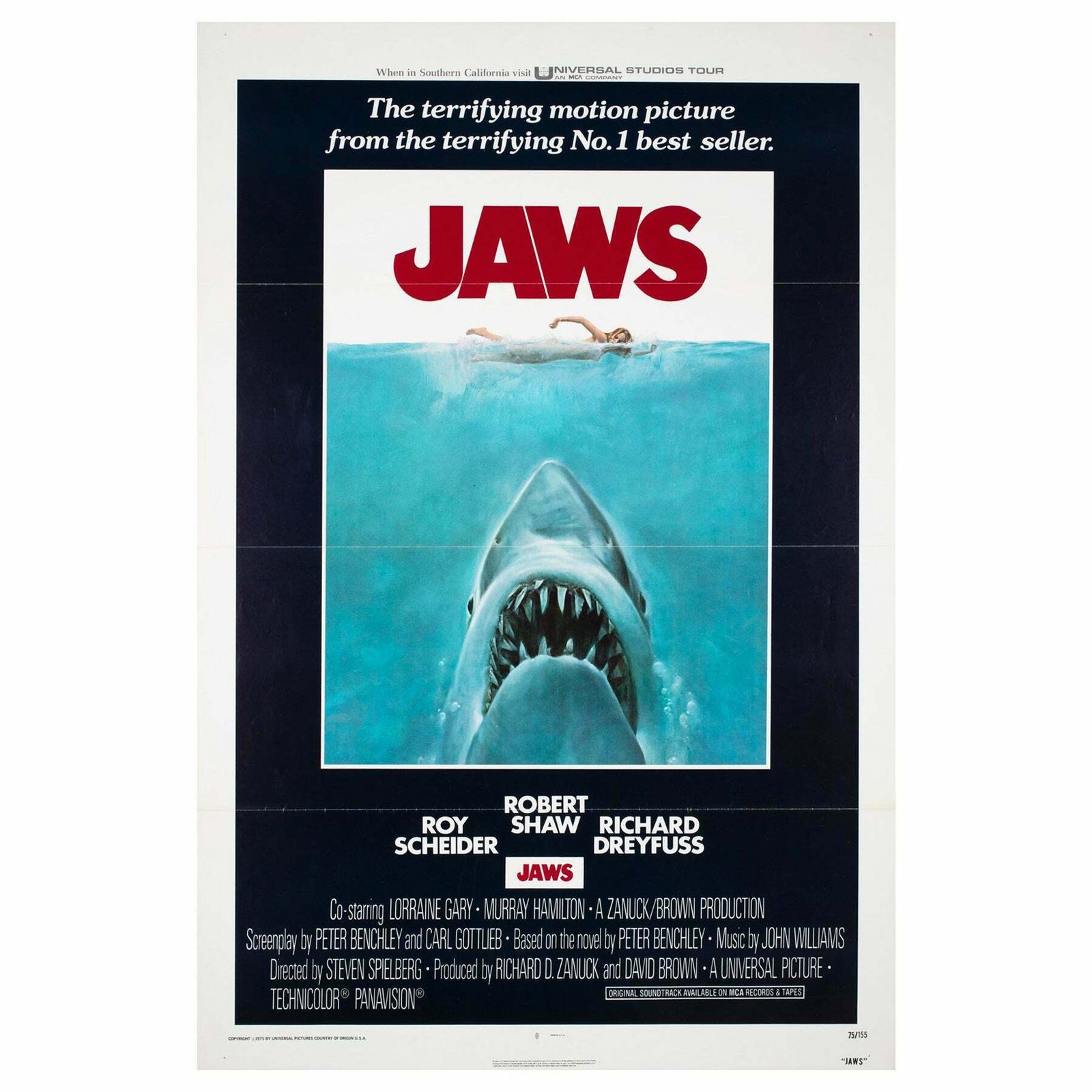 Jaws 1975 Us 1 Sheet Film Poster, Roger Kastel