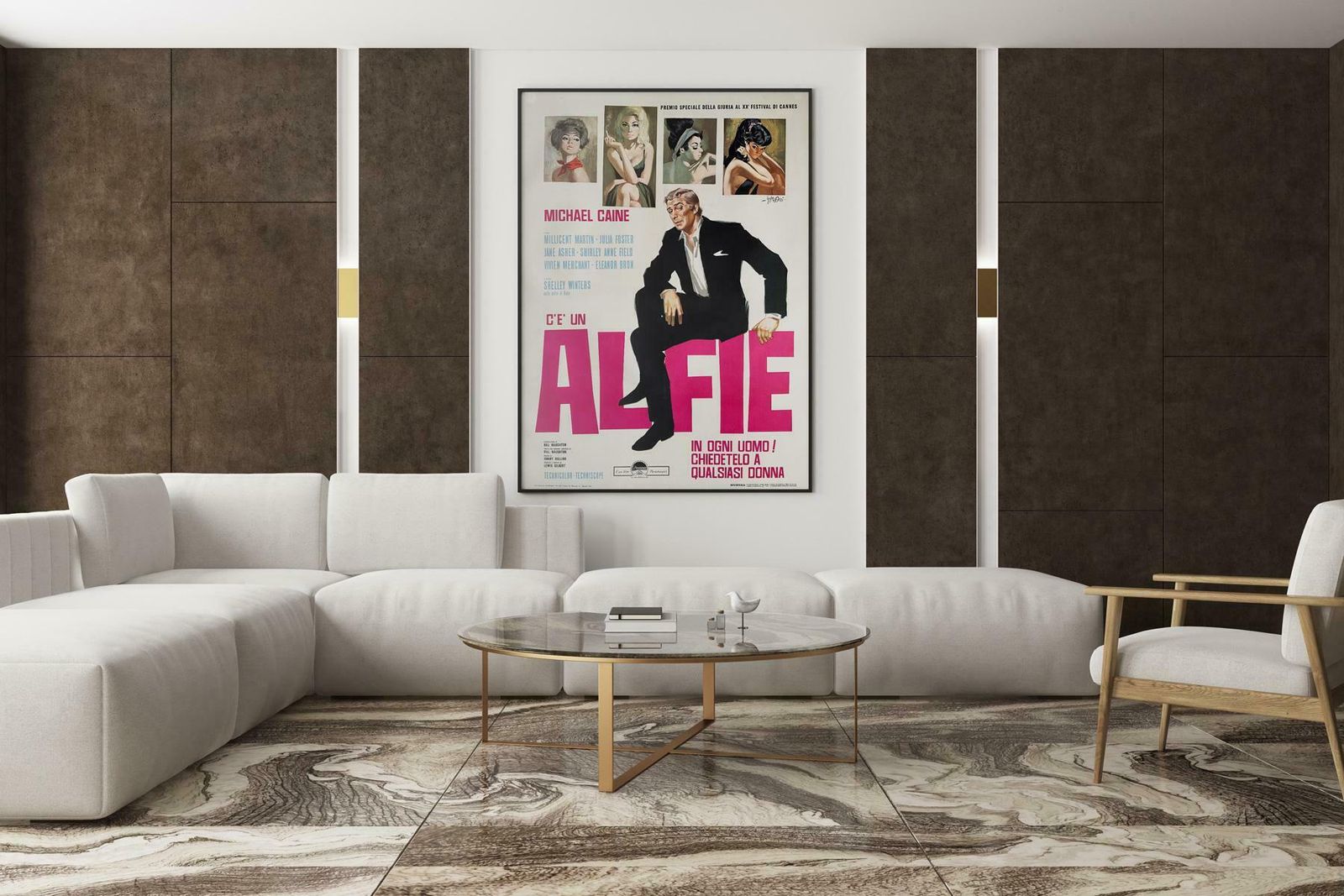 Alfie 1966 Italian 2 Foglio Film Poster, Sandro Symeoni photo furniture