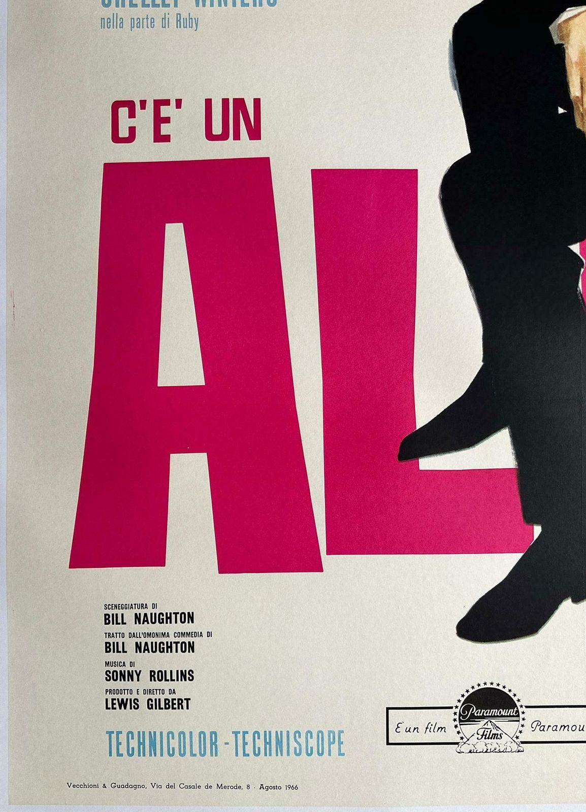 Alfie 1966 Italian 2 Foglio Film Poster, Sandro Symeoni photo 2516.0