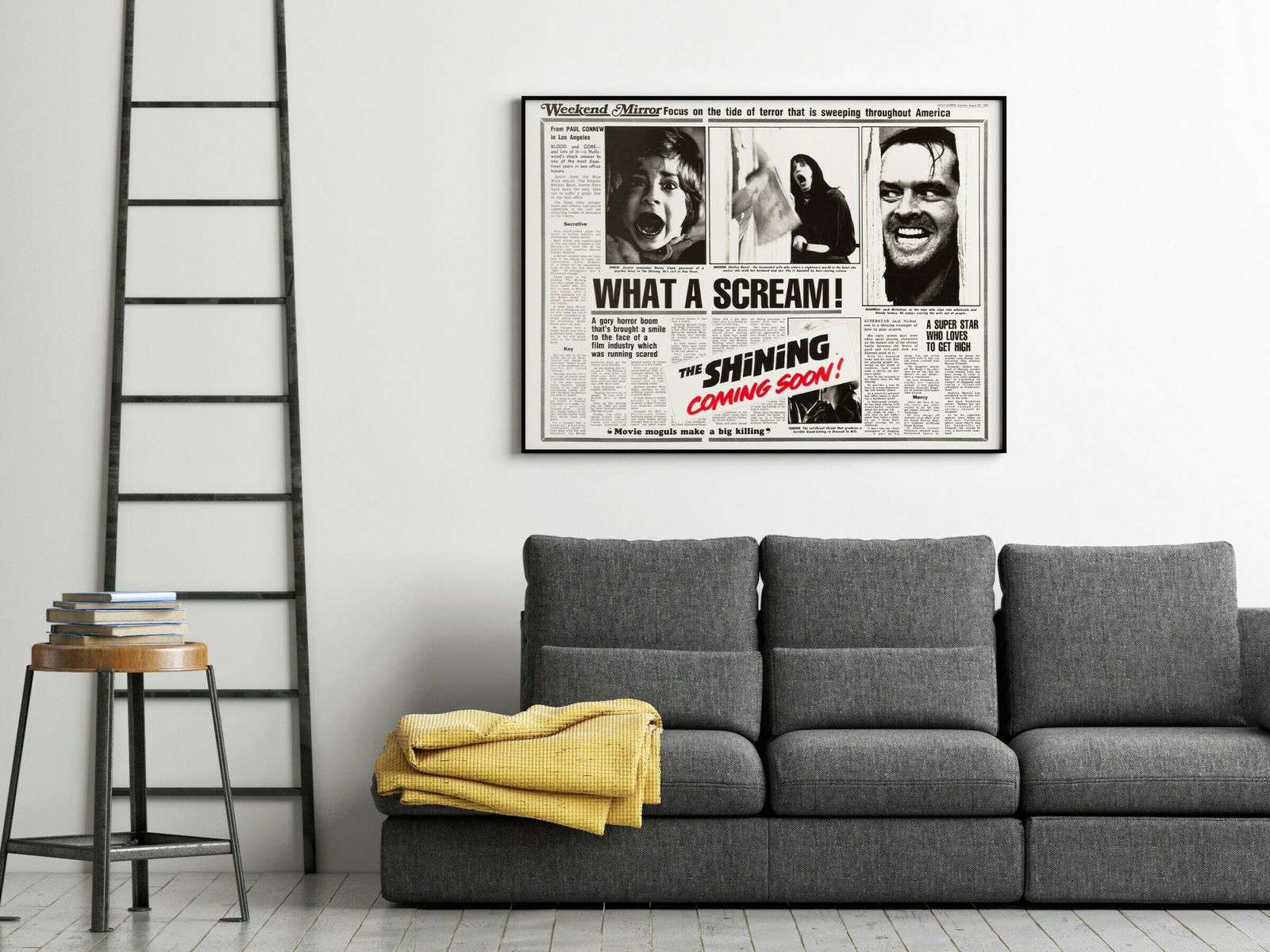 'The Shining' Original Vintage British Quad Film Poster, 1980 photo furniture