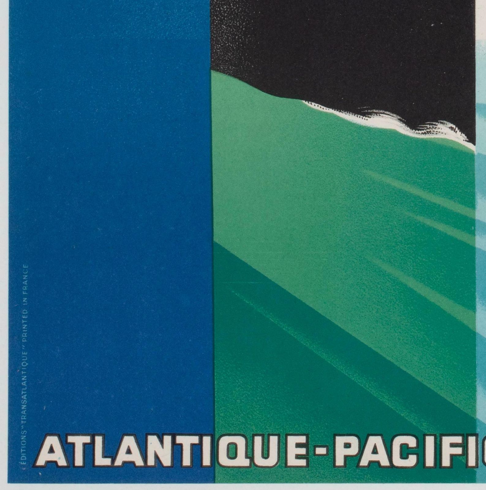 Cie Gle Transatlantique 1950s French Line Travel Poster, Paul Colin photo buy