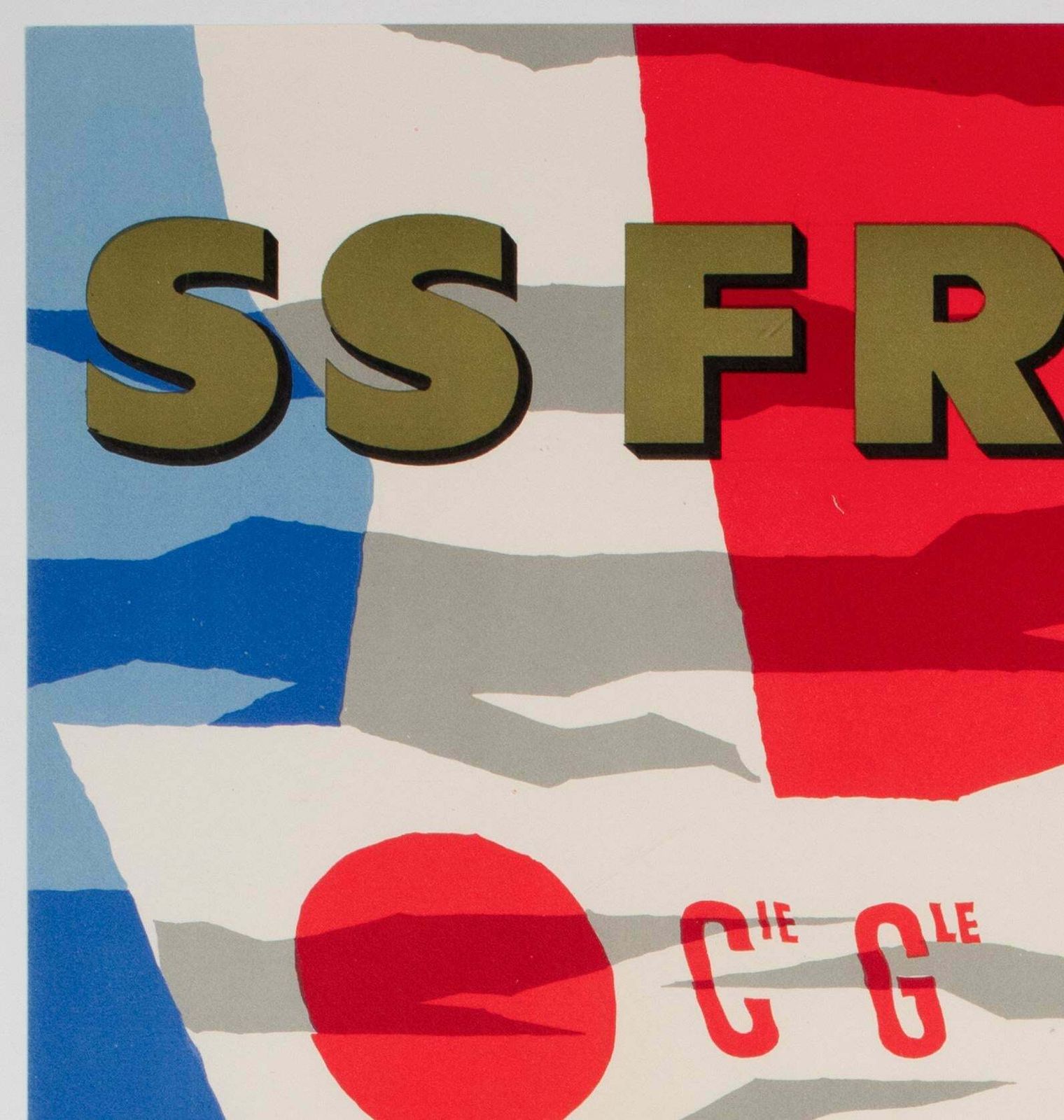 Ss France Cie Gle Transatlantique C1961 French Line Travel Poster, Jean Jacquelin photo for sale