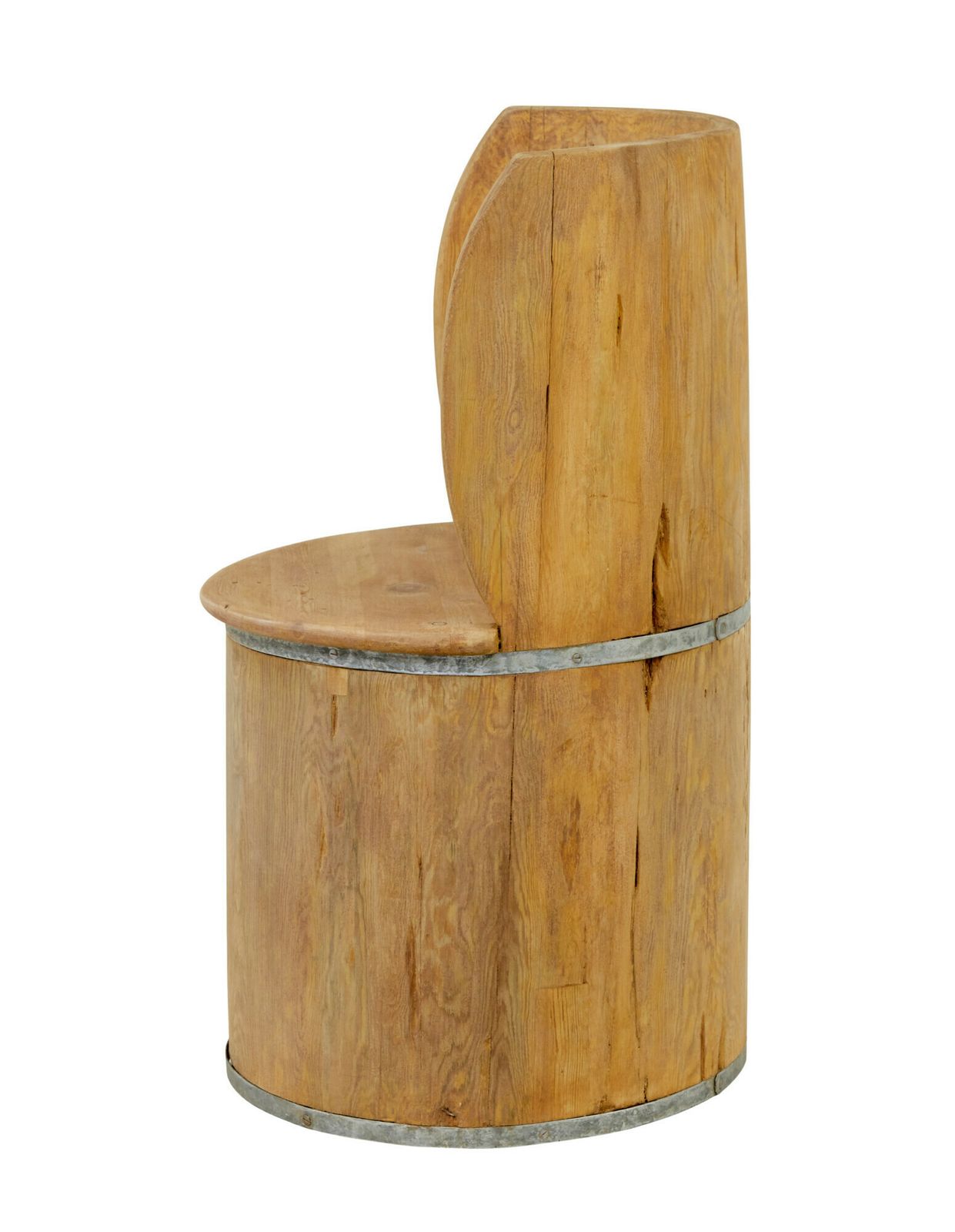 Mid Century Pine Trunk Hall Seat photo buy