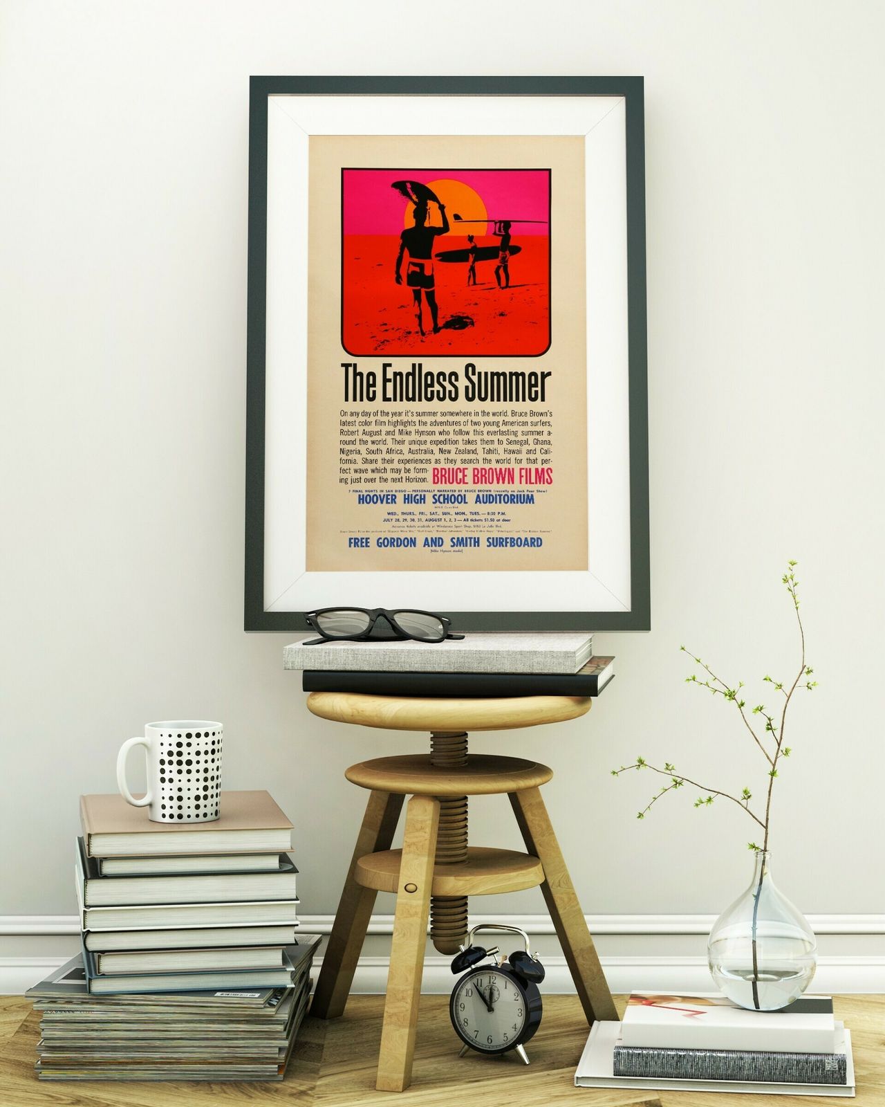 'The Endless Summer' Original Us Film Poster By John Van Hamersveld, 1965 photo furniture
