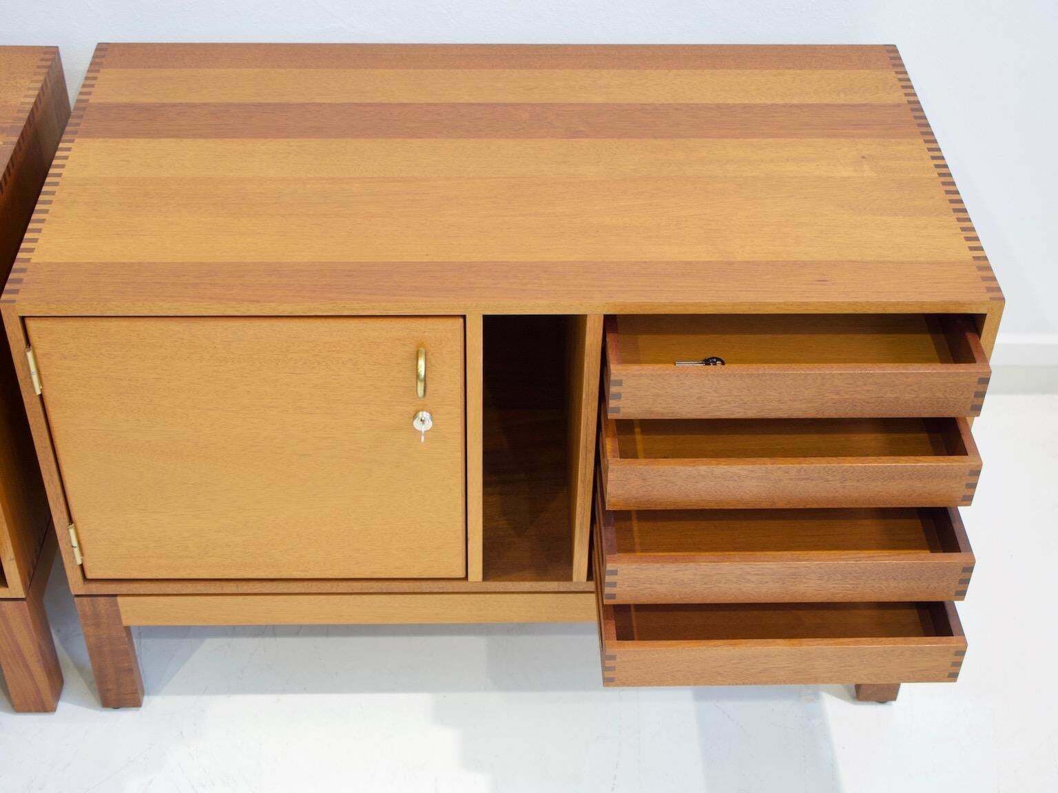photo for sale Pair Of Mid Century Modern Wooden Credenzas By Christian Hvidt