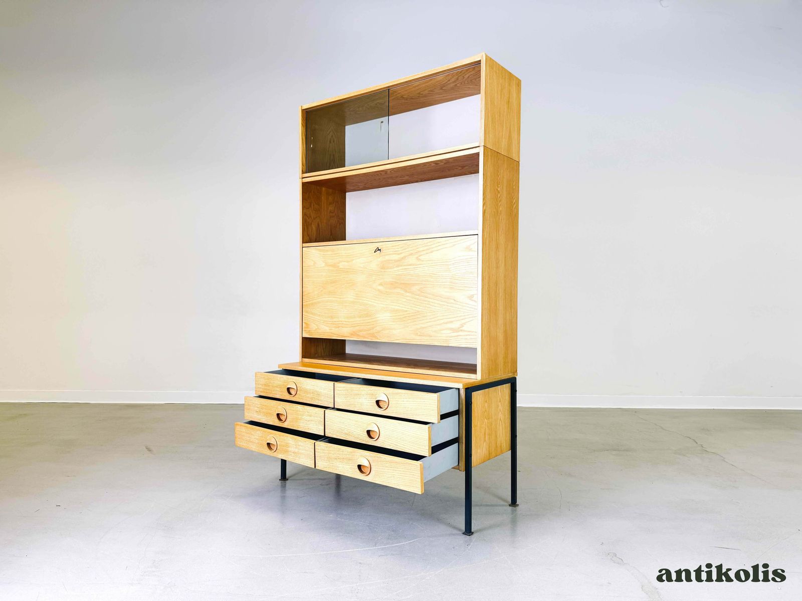Veb Dw Hellerau 430 Mid Century Bookcase Joachim Nebelung 1960 Shelf photo 725.0
