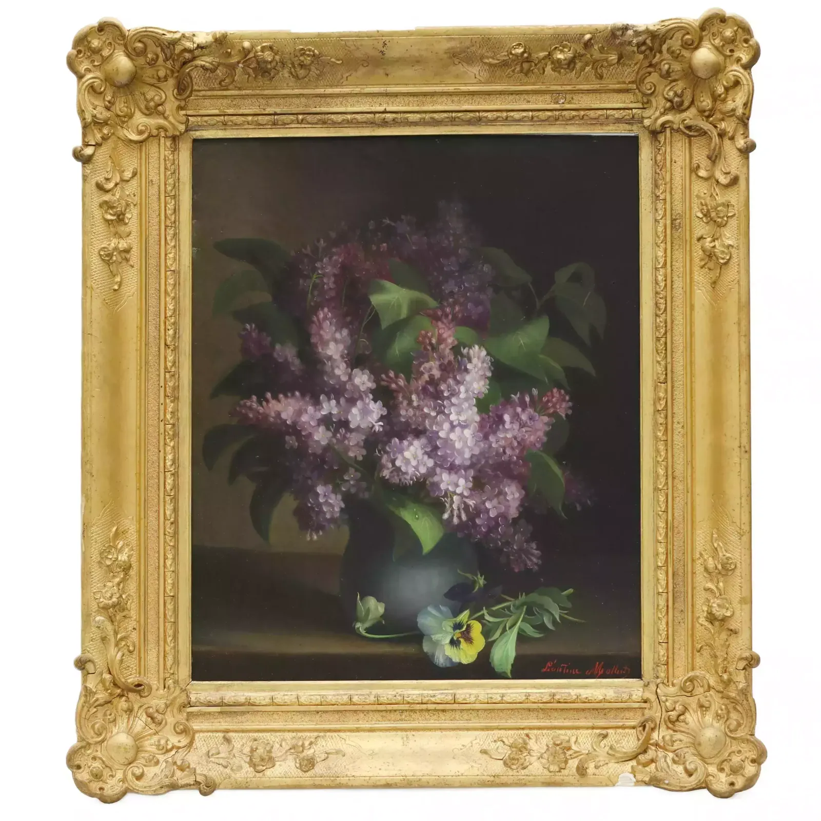 Still Life Lilac. Léonine Matha. The Turn Of The 19th 20th Century.