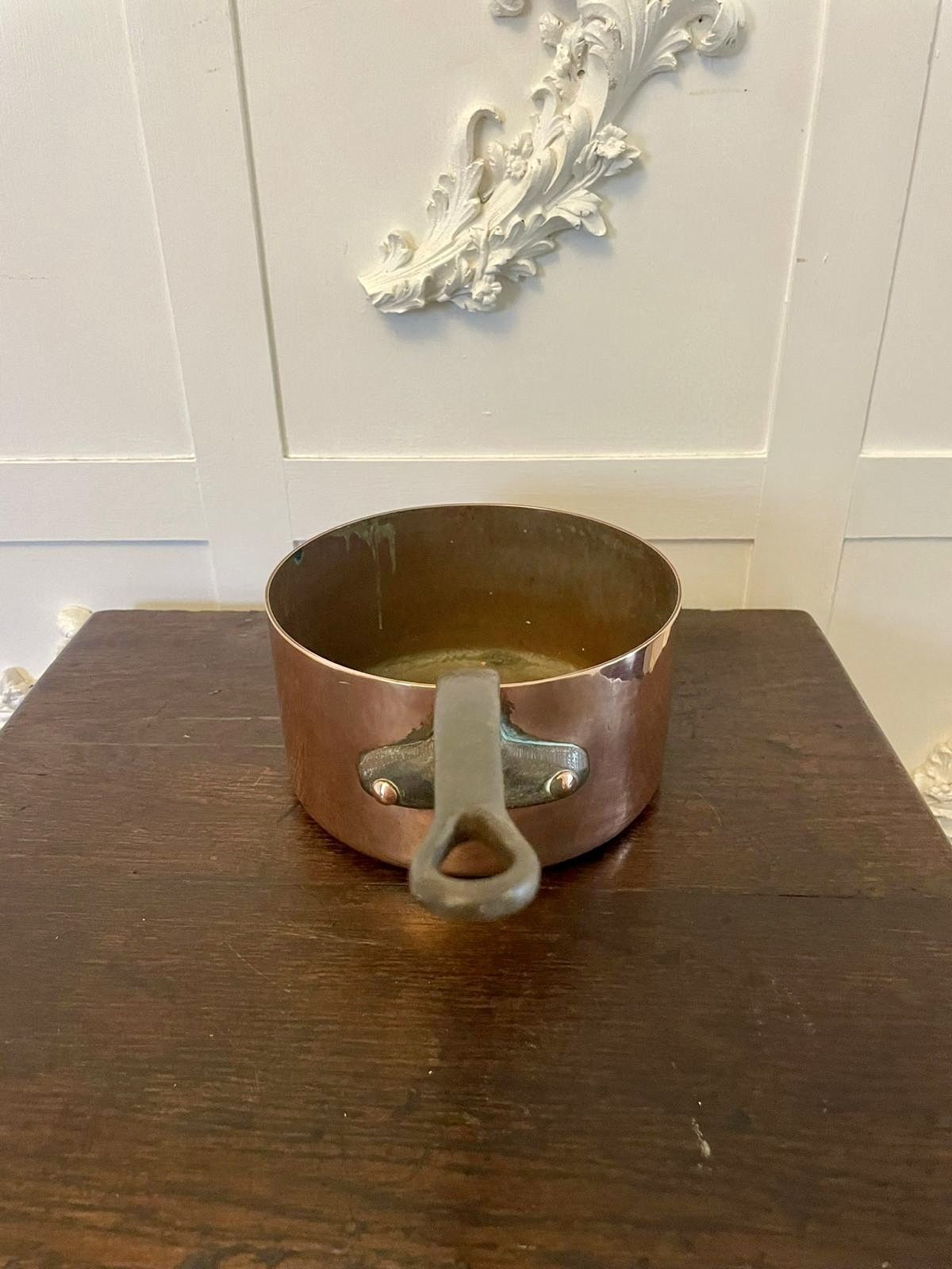 Antique 19th Century French Set Of Four Copper Pans photo for sale