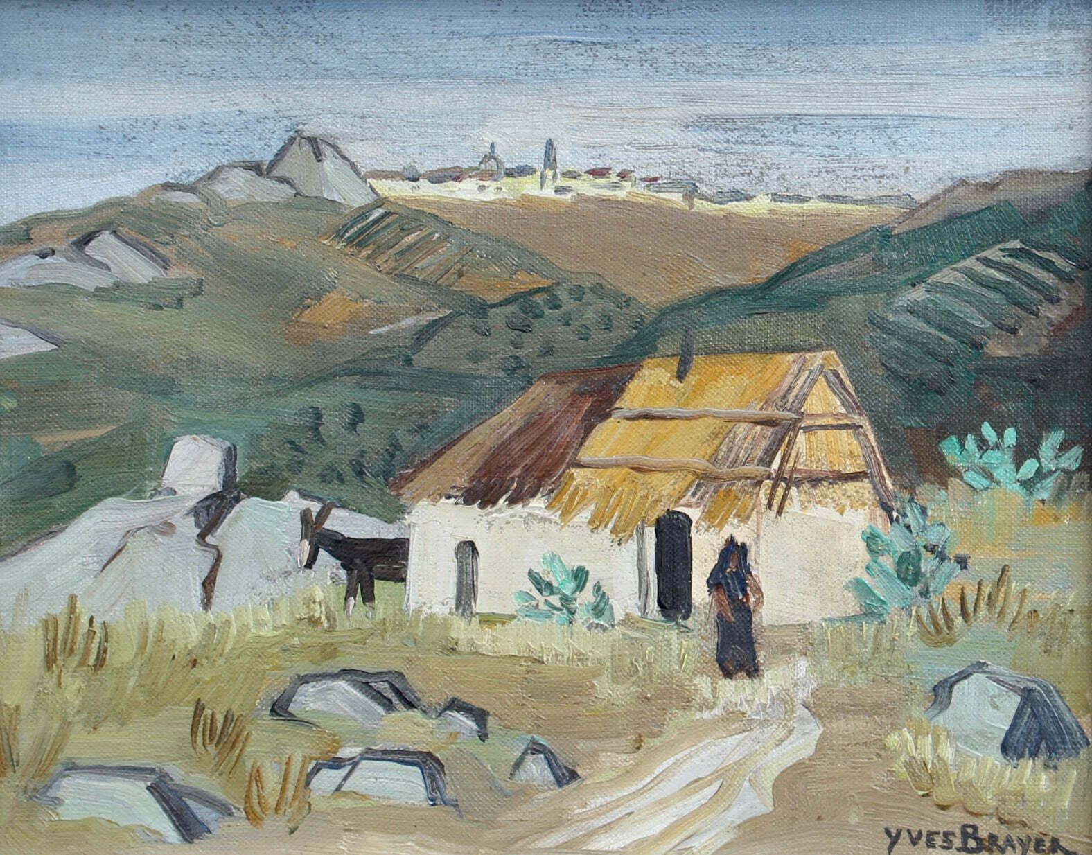 'Sicilian Farmhouse' By Yves Brayer (Circa 1950s) photo furniture