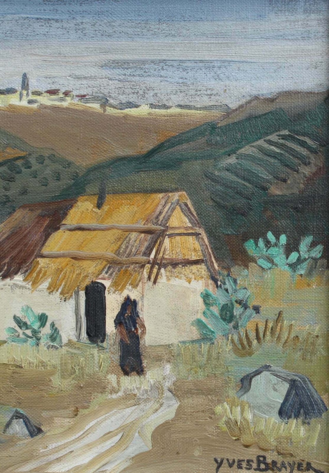 'Sicilian Farmhouse' By Yves Brayer (Circa 1950s) photo buy
