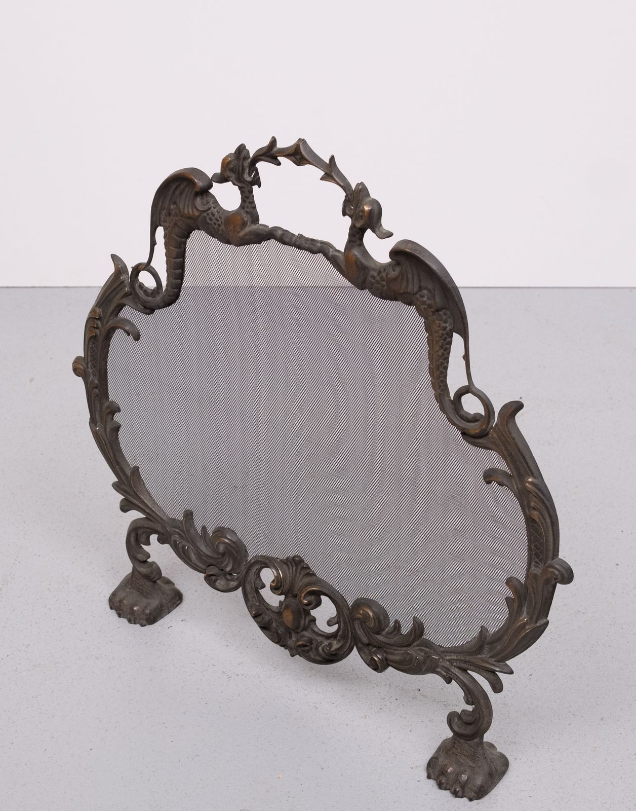 Antique Bronze Firescreen 1880s England photo buy