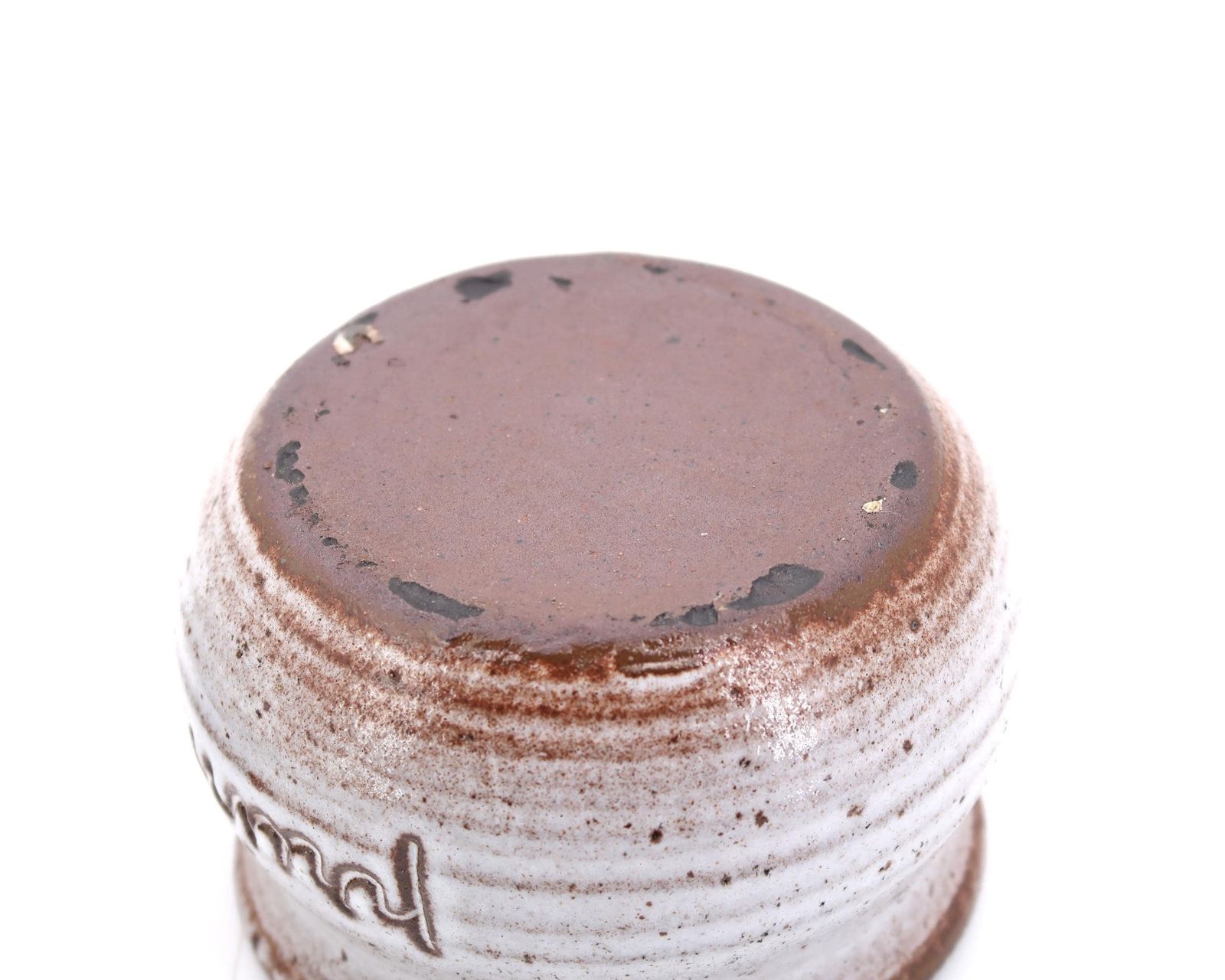 French Ceramic Jar Of Plum Jam By Jeanne And Norbert Pierlot, Ratilly France, 1960s / Stoneware, Kitchen, France photo for sale