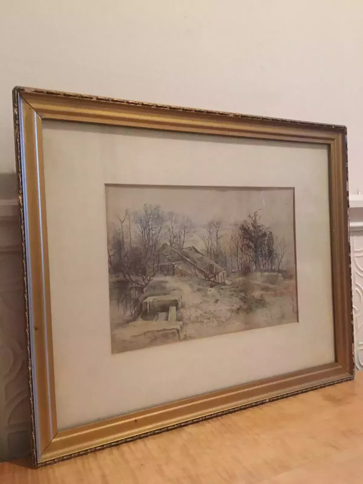 photo for sale John Gutteridge Sykes 1866 1941 Antique Watercolour Painting English Landscape