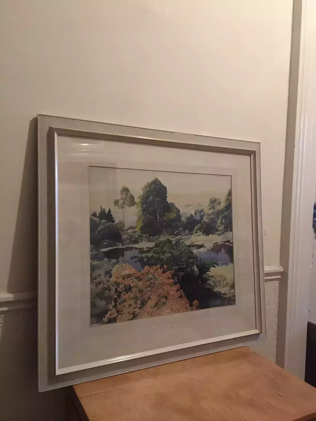 Large Original Watercolour Painting L W Daniels Mid Century Art Landscape