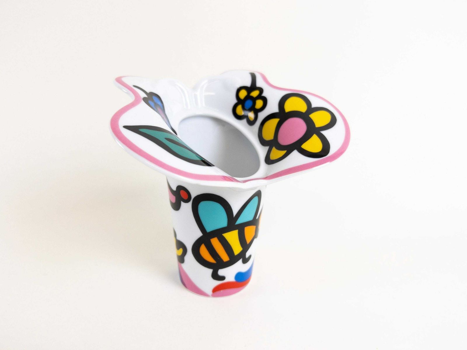 Florinda Series Vase By Maarten Vrolijk For Rosenthal Studio Line   90s Porcelain Vase