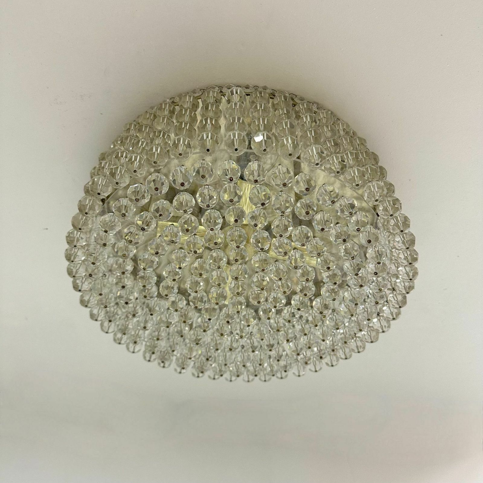 Plafondlamp Met Swarovski Kristallen, Jaren 1970