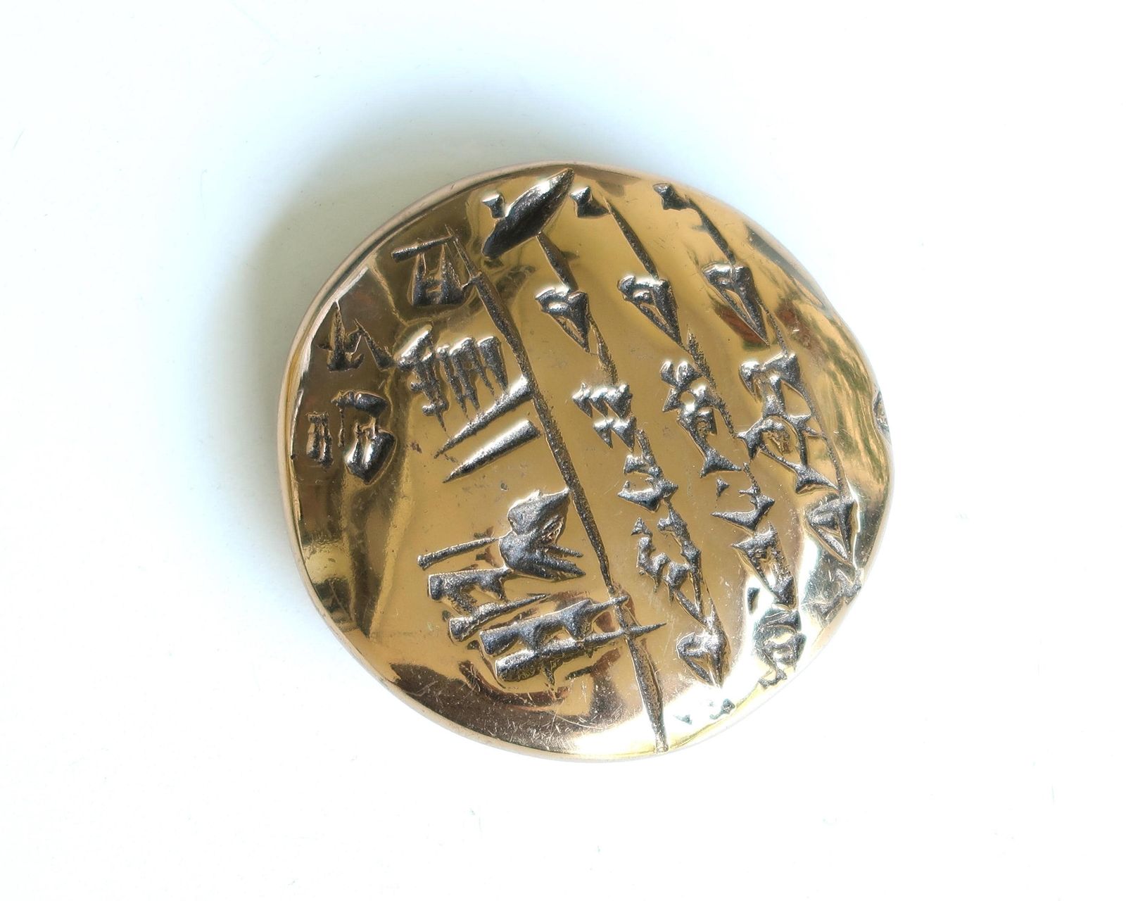 French Bronze Paperweight Sculpture By Monique Gerber, Antique Writing Decor, 1970s / Sculpture, Art, Louvre Museum photo furniture