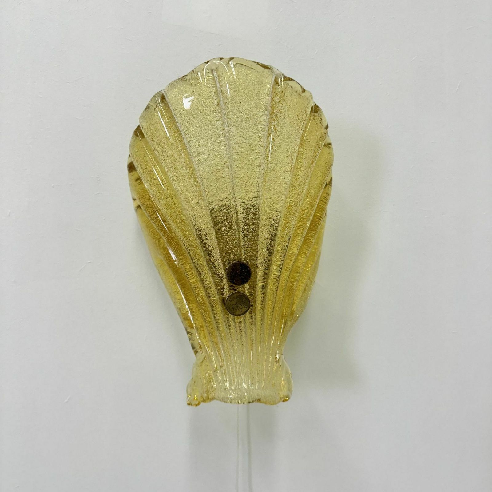 photo buy Set Of 2 Sölken Leuchten Murano Glass Shell Wall Lamps , 1970s