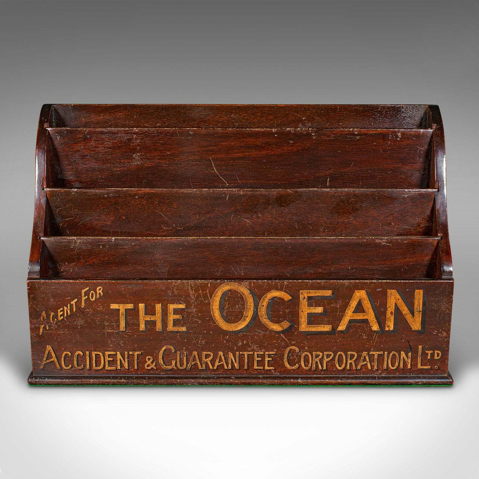 Antique Insurance Agent's Desk Tidy, English, Office Letter Organiser, Victorian photo furniture