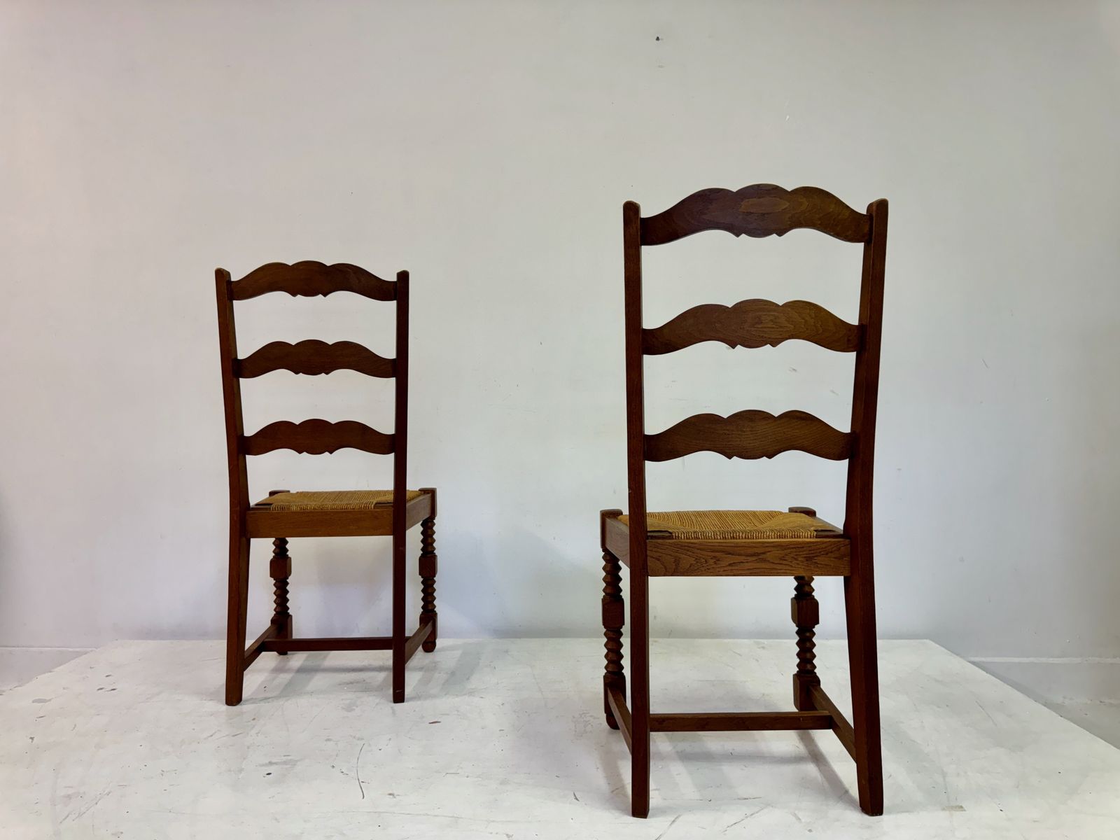 Pair Of 1950s French Side Chairs In The Style Of Charles Dudouyt photo vinterior