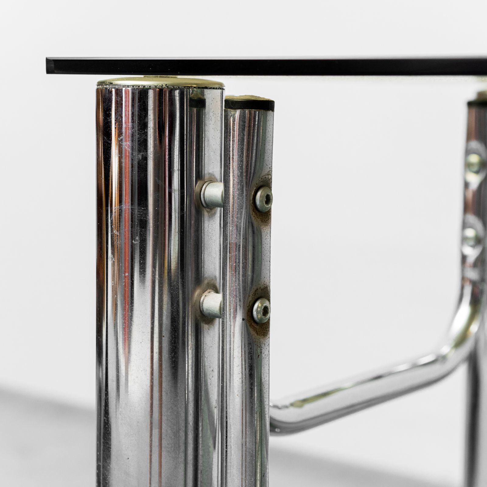 Vintage Tv Stand Table Metal Smoked Glass 70s Vintage Modern Antiques photo Furniture
