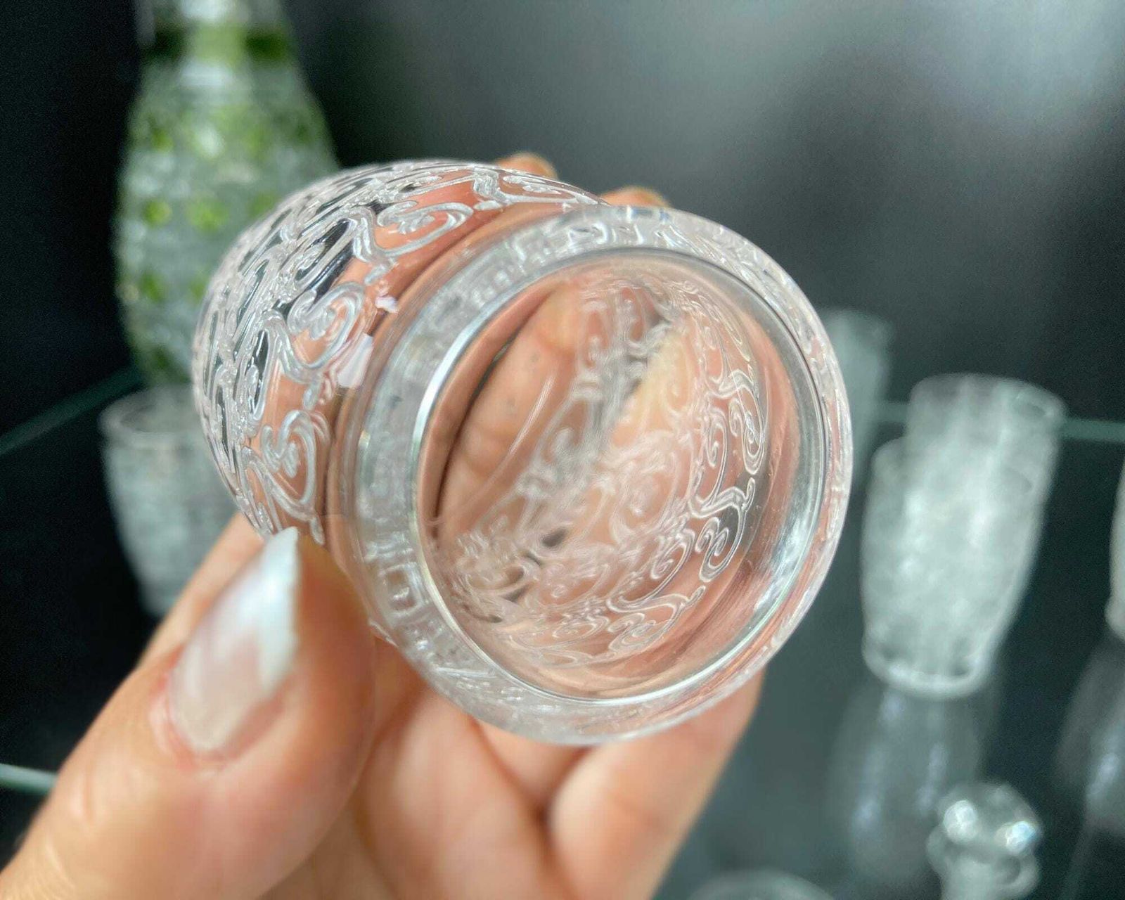 Crystal Whiskey Glasses | 2 Pcs Tasting Glasses | Baccarat Rohan Gouvieux | (Awesome!) photo Home Decor