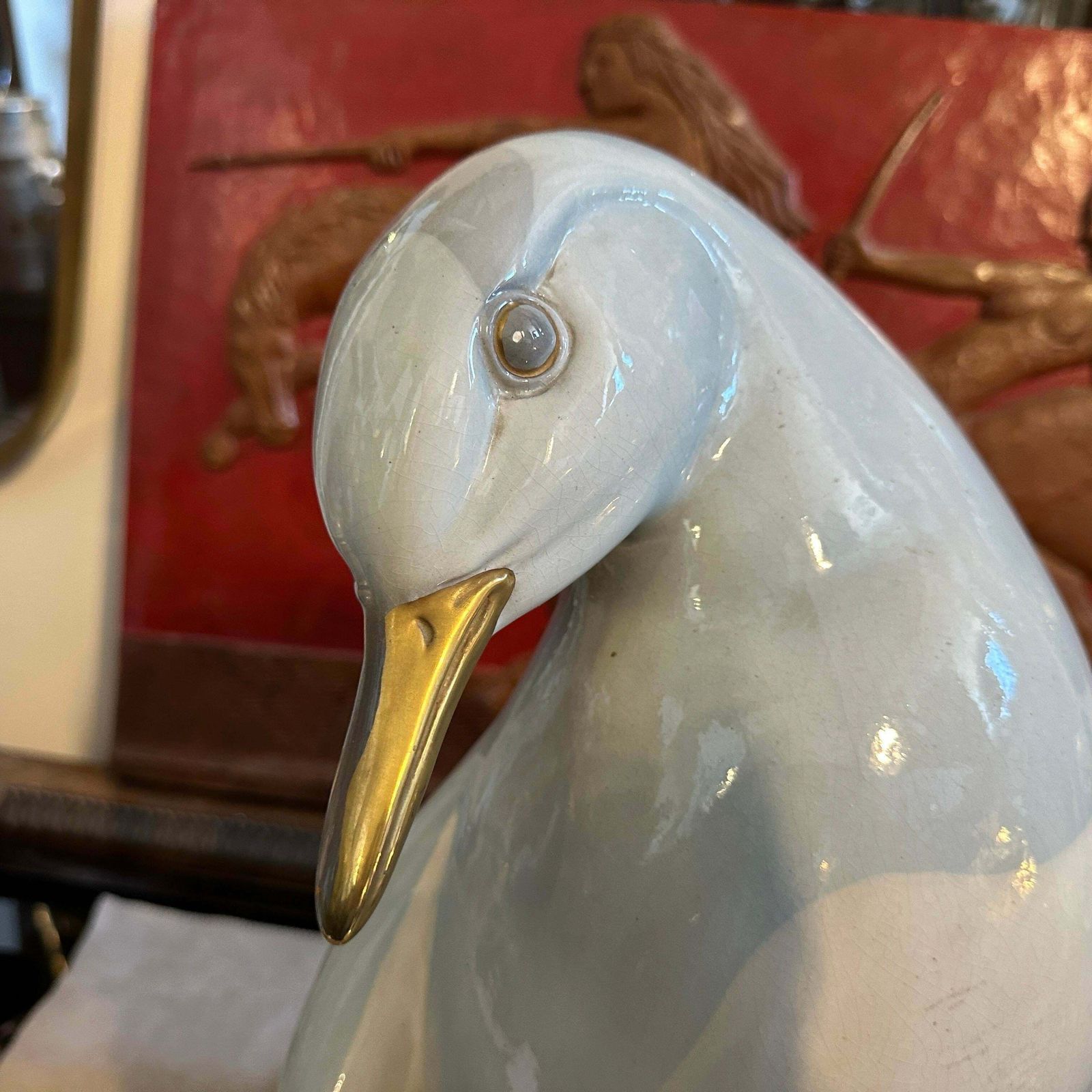 1960s Hand Crafted Porcelain Italian Figure Of A Penguin By Ronzan photo Art