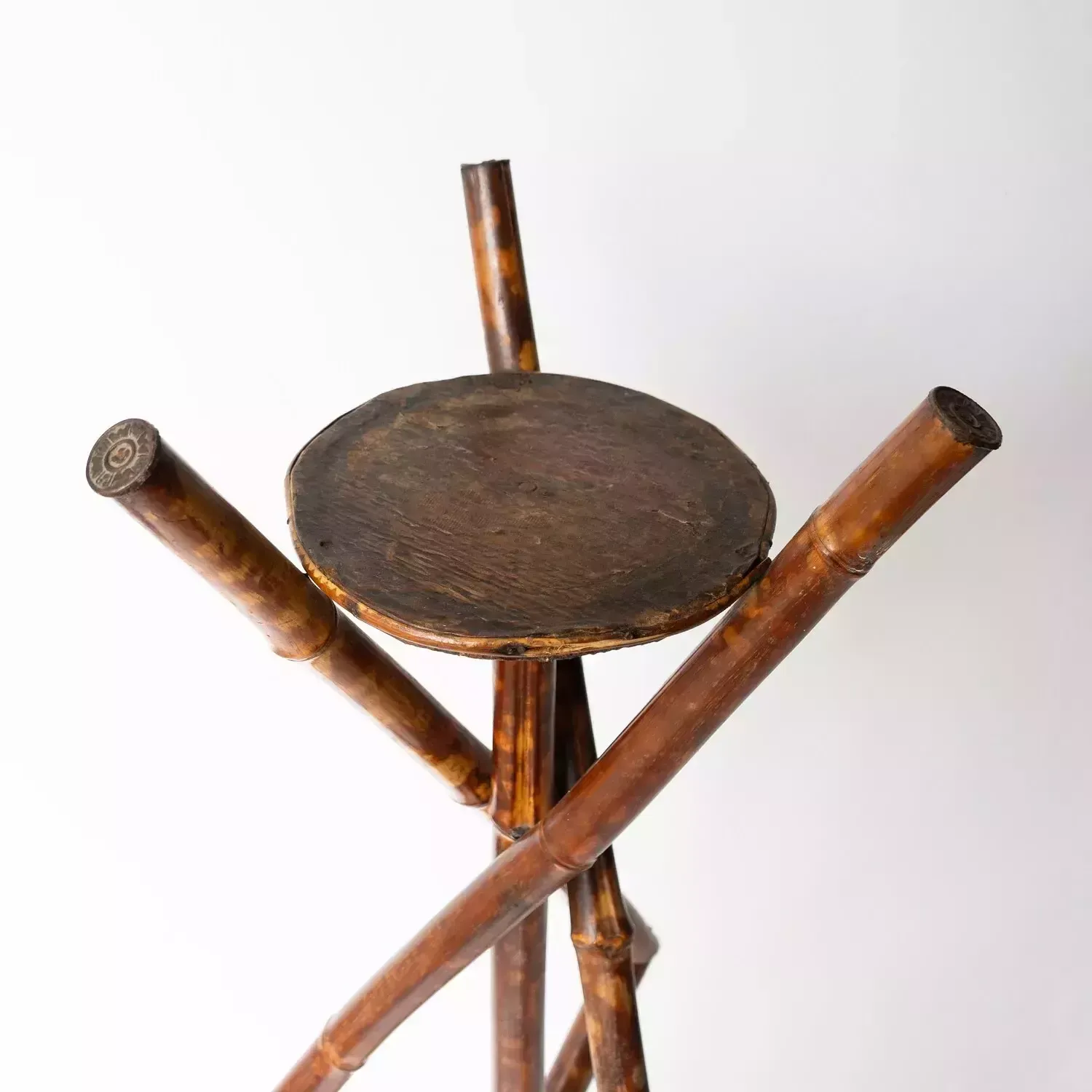 Antique Victorian Aesthetic Movement Bamboo Jardiniere Plant Stand, 19th Century photo vinterior