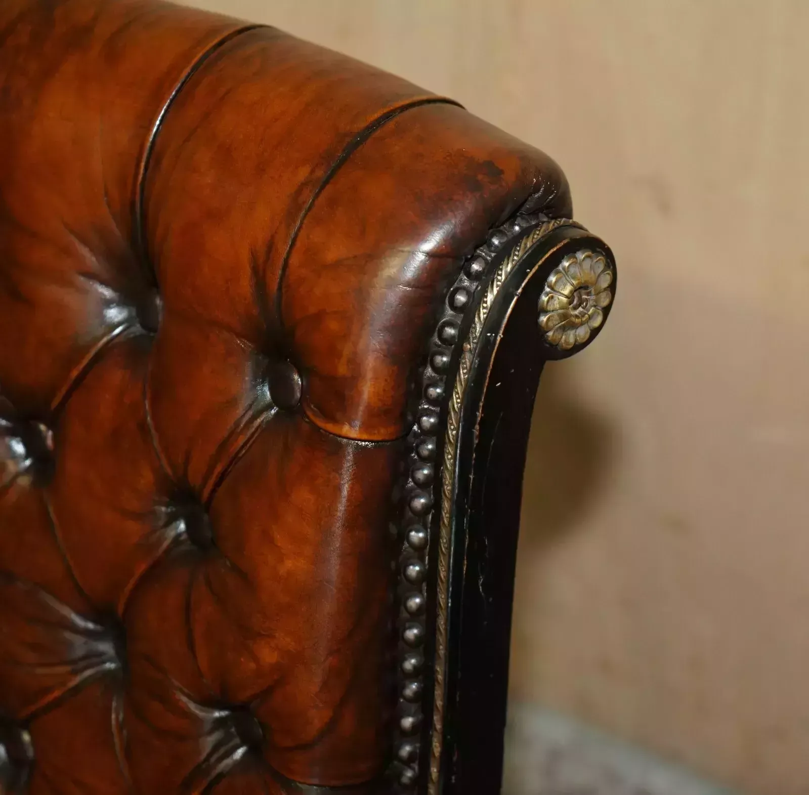 Fully Restored Antique Victorian Aesthetic Movement Chesterfield Rocking Chair photo vintage