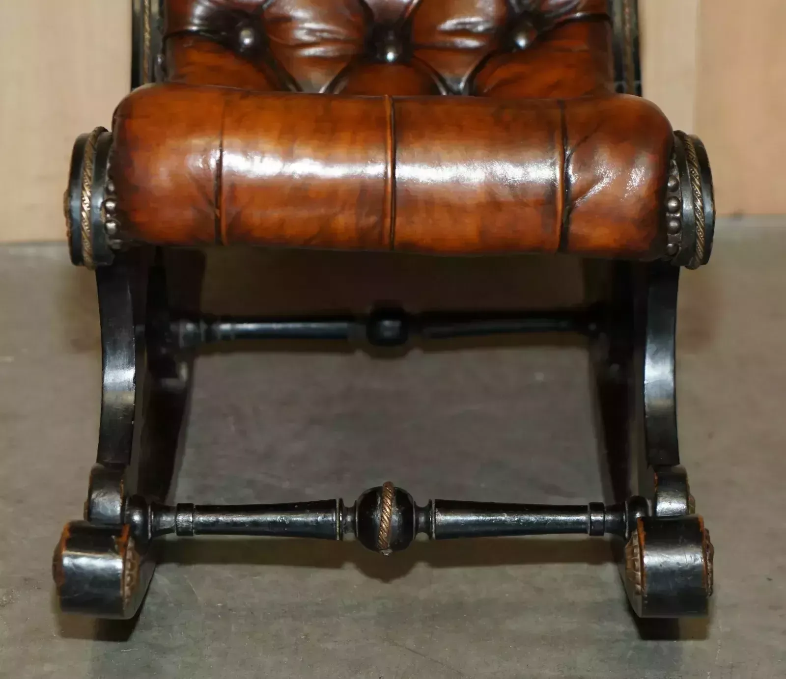 photo furniture Fully Restored Antique Victorian Aesthetic Movement Chesterfield Rocking Chair