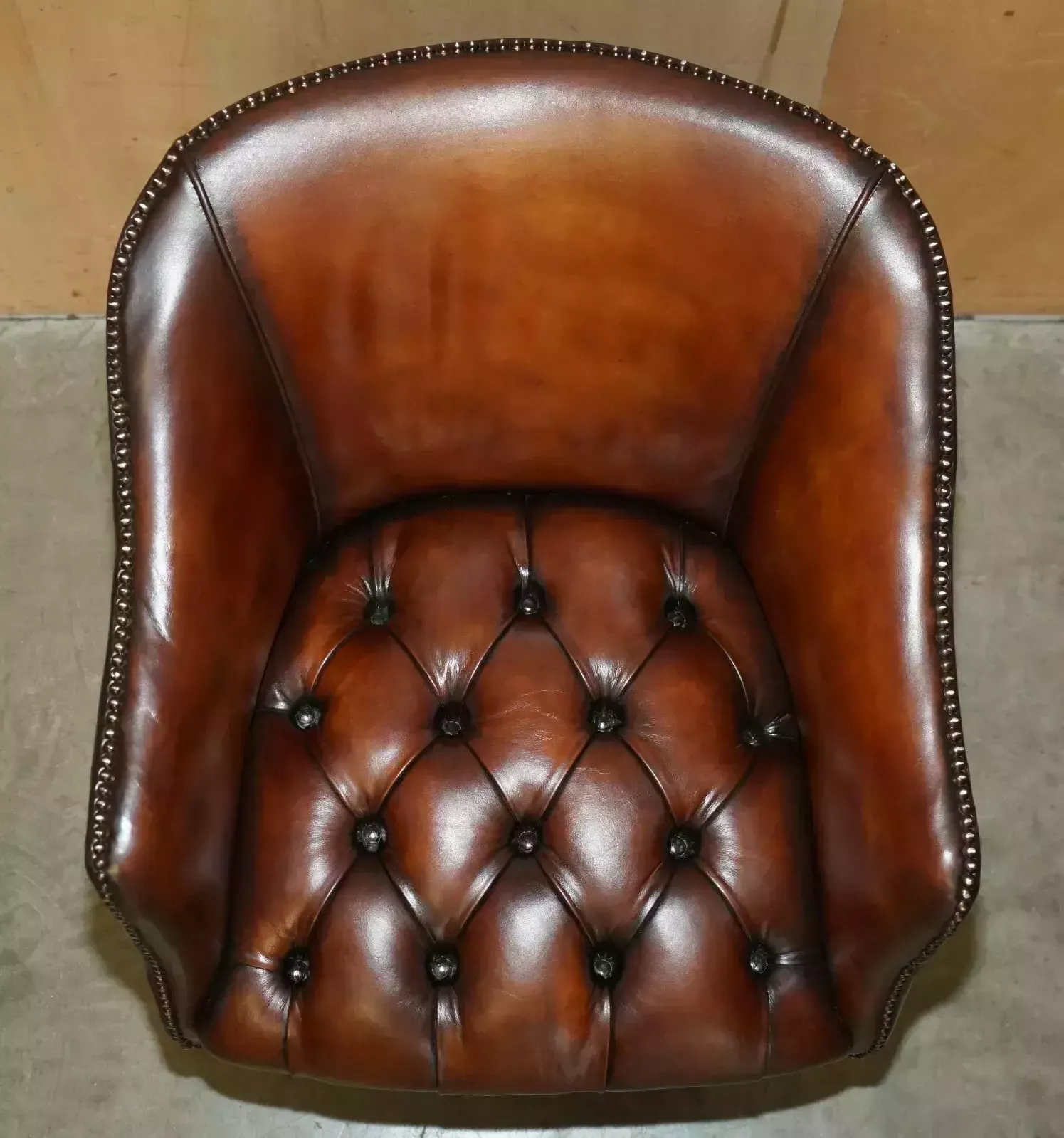 Survivor Of 1940 German Air Raid Restored Victorian Chesterfield Captains Chair photo buy
