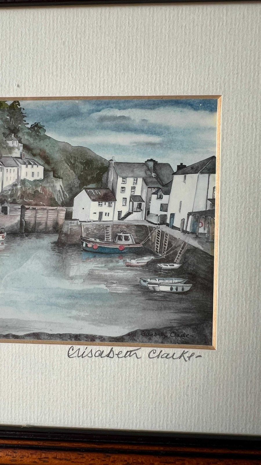 A Set Of Two Vintage Elisabeth Clarke Legacy Edition Pictures Of Cornwall Harbours photo buy