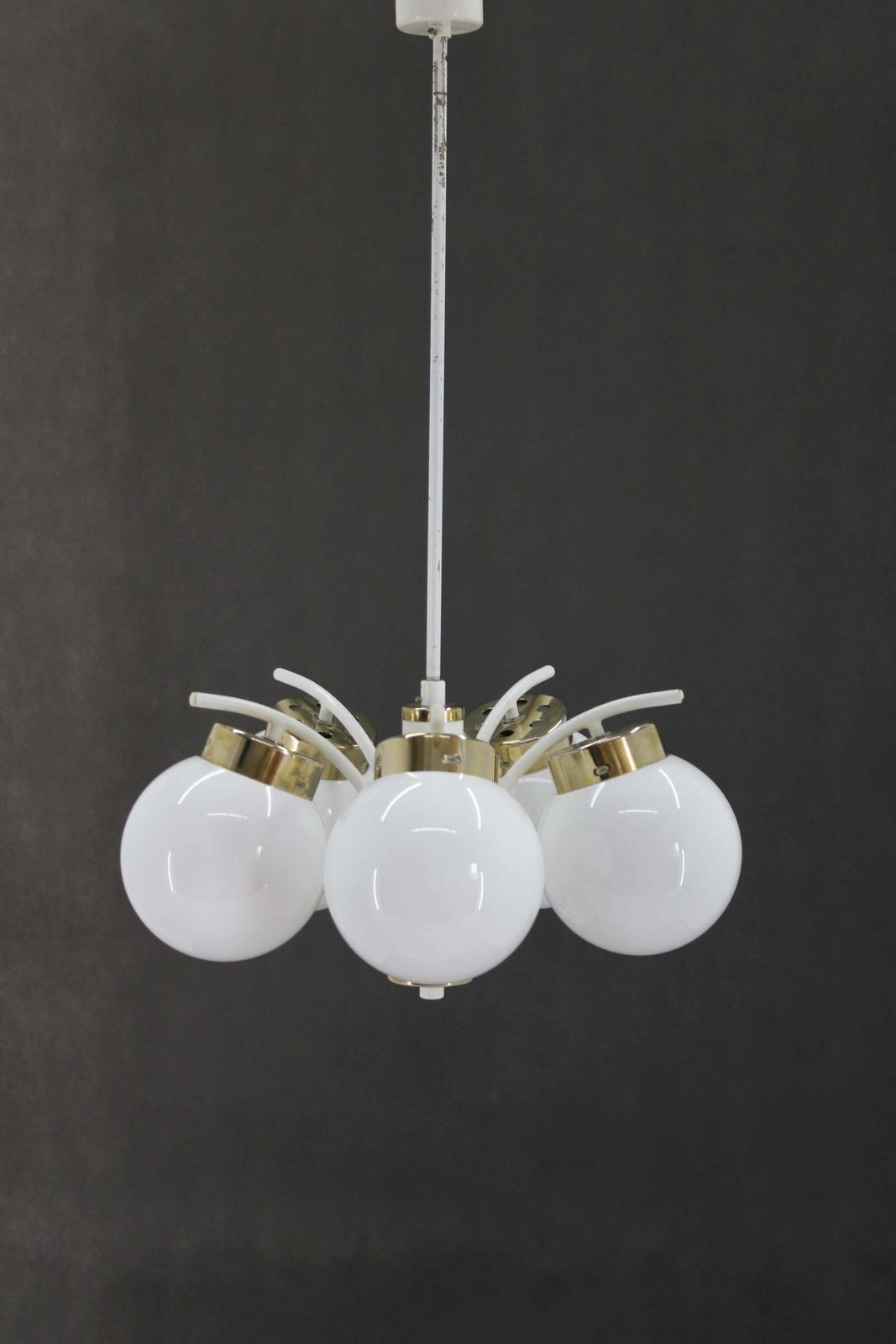 1970s Glass Chandelier By Instala Decin, Czechoslovakia photo Lighting