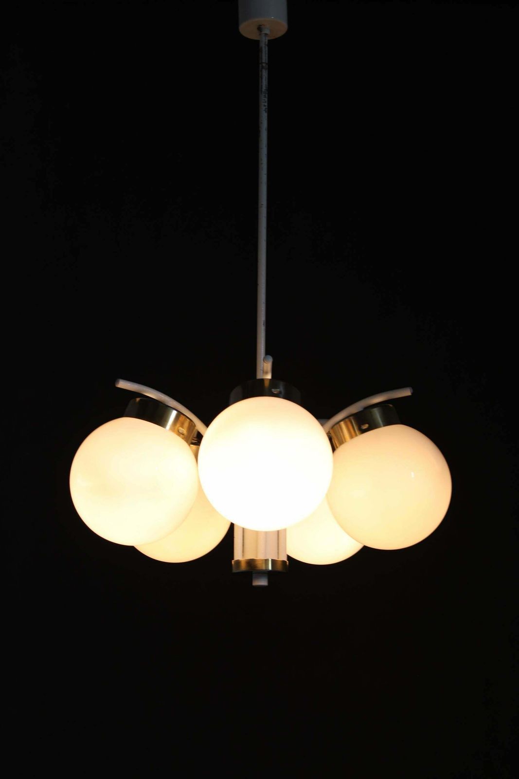 photo for sale 1970s Glass Chandelier By Instala Decin, Czechoslovakia
