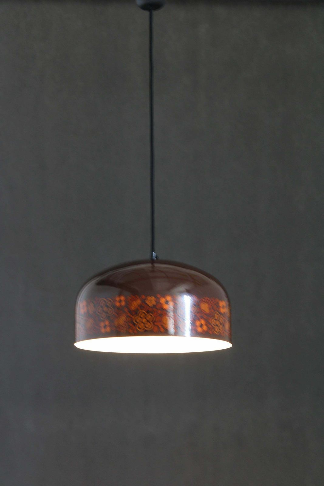 photo furniture 1970s Pendant Lamp With Floral Motiv, Czechoslovakia